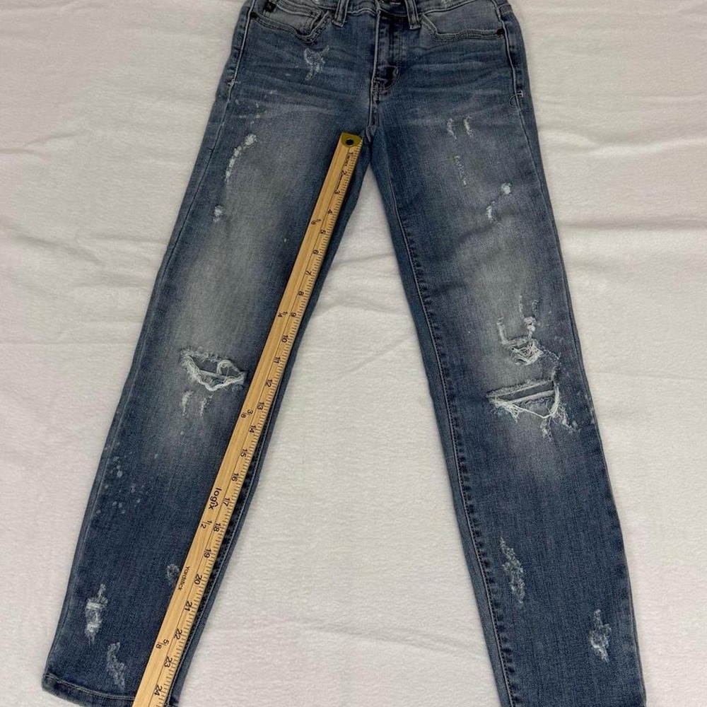 Judy Blue Distressed Skinny Jeans Blue Denim Size 1/25 JB8273MD